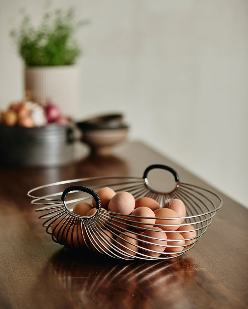 JAIPUR trådkurv m. håndtag - krom finish - nordal.dk