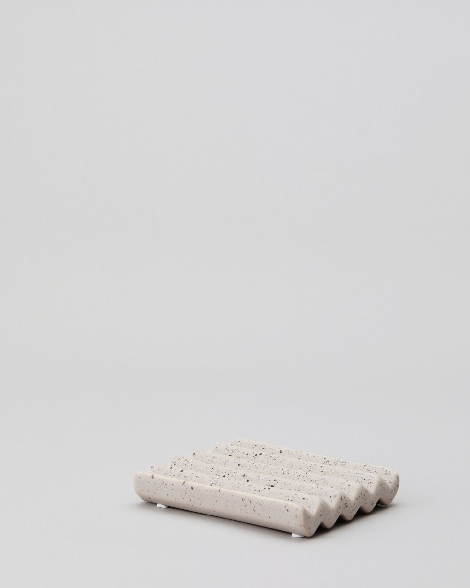 Keramik sæbeskål, S | TERRAZZO 8 x 10 cm - nordal.dk