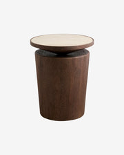 KWANDO sidebord med travertinplade - natur - nordal.dk