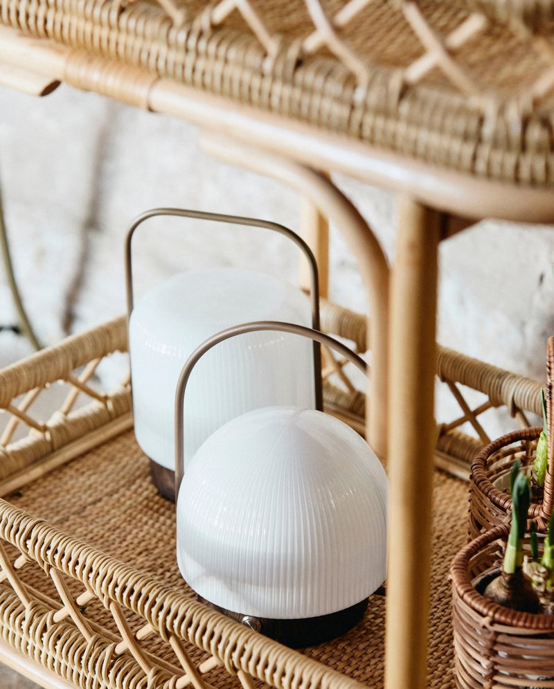 LIRI rullebord i rattan - 62x42 cm - natur - nordal.dk