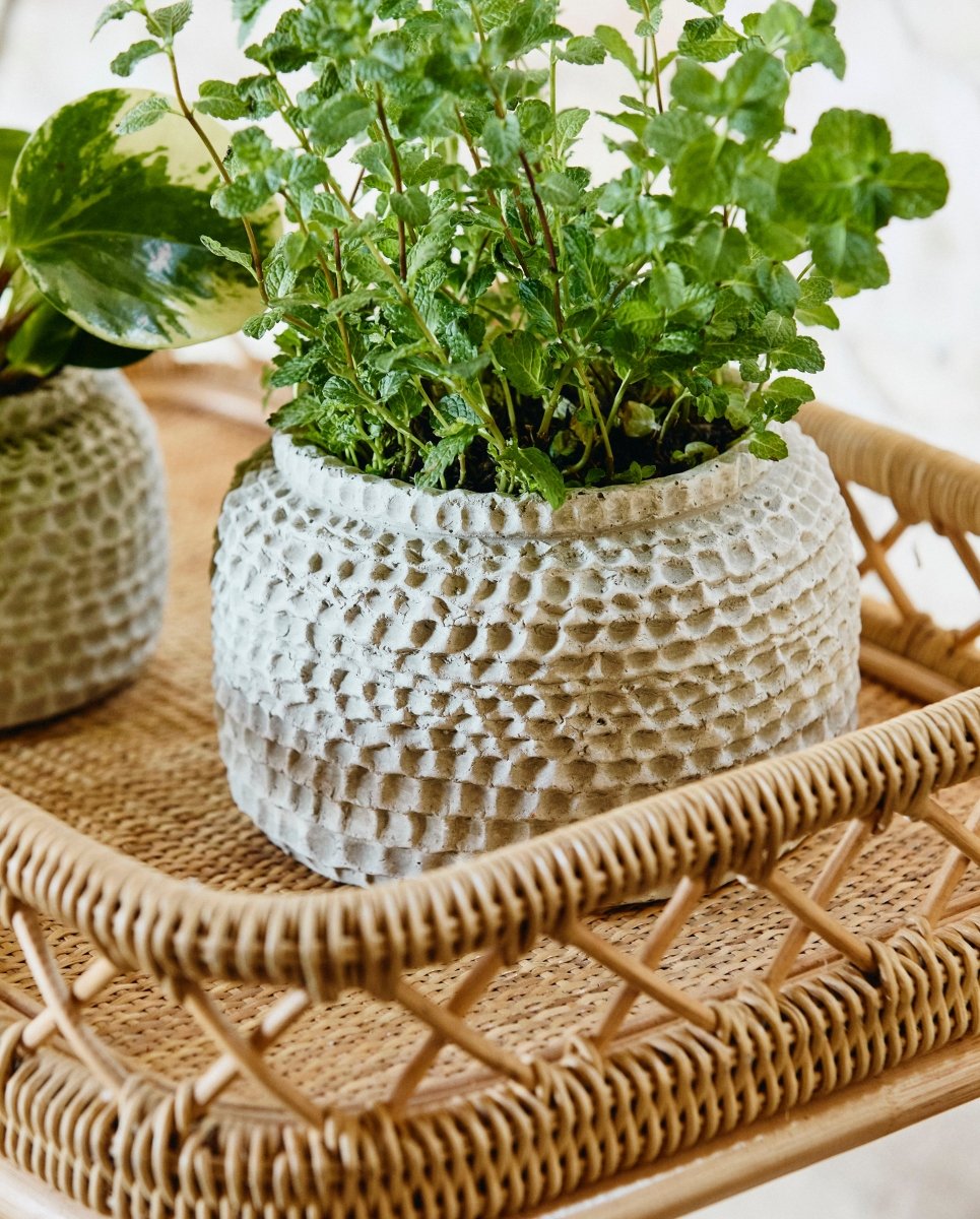 LIRI rullebord i rattan - 62x42 cm - natur - nordal.dk