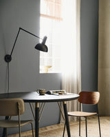 LUVUA rundt spisebord i træ - ø120 - sort/mat guld finish - nordal.dk