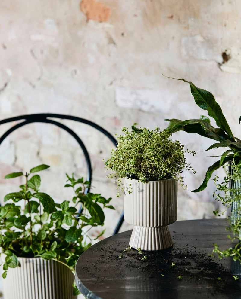 MULL urtepotte i stentøj - large - ø16 cm - sand - nordal.dk