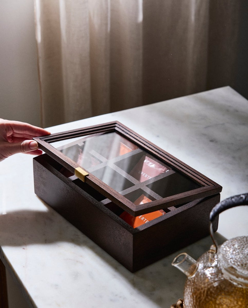 PUYO opbevarings kasse med låg - natur - nordal.dk