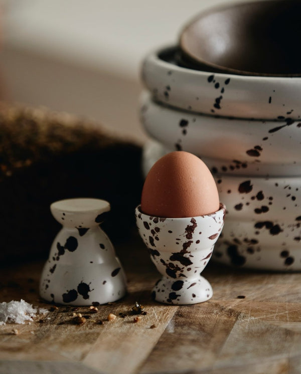 RIA æggebæger m. splash - råhvid - nordal.dk