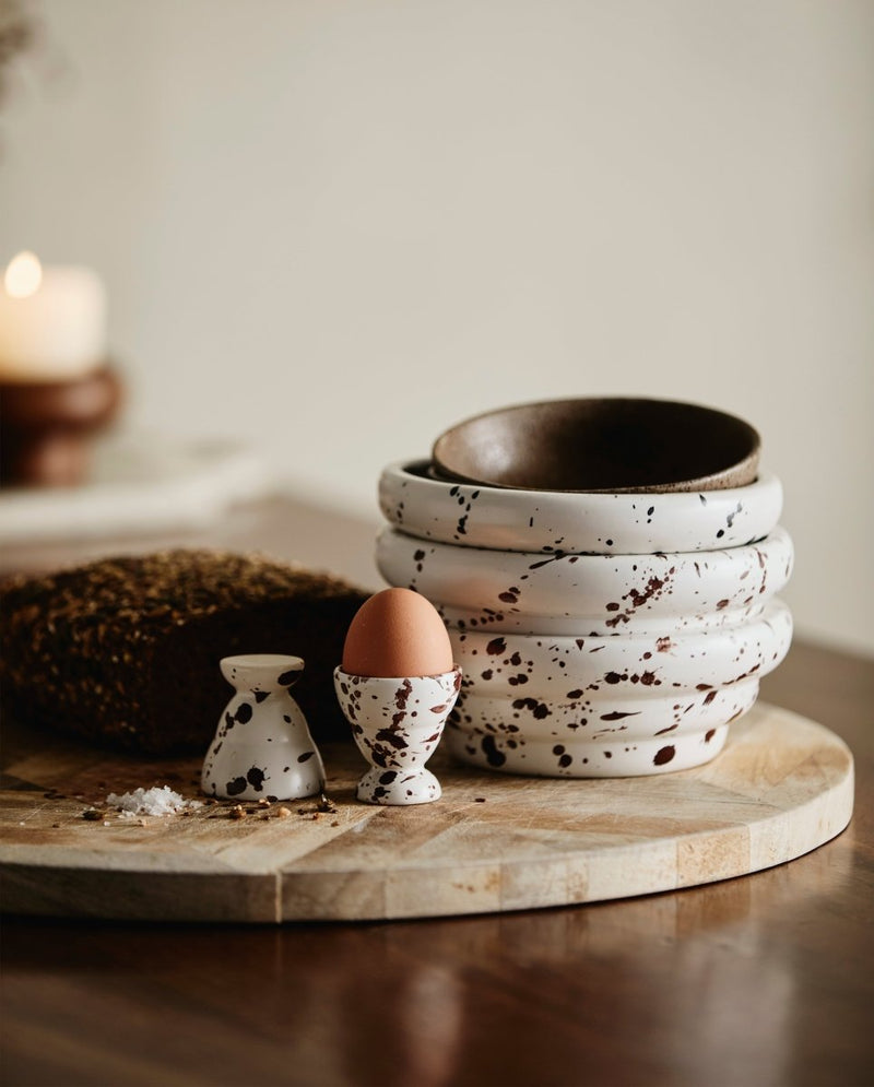 RIA skål m. splash - råhvid - nordal.dk