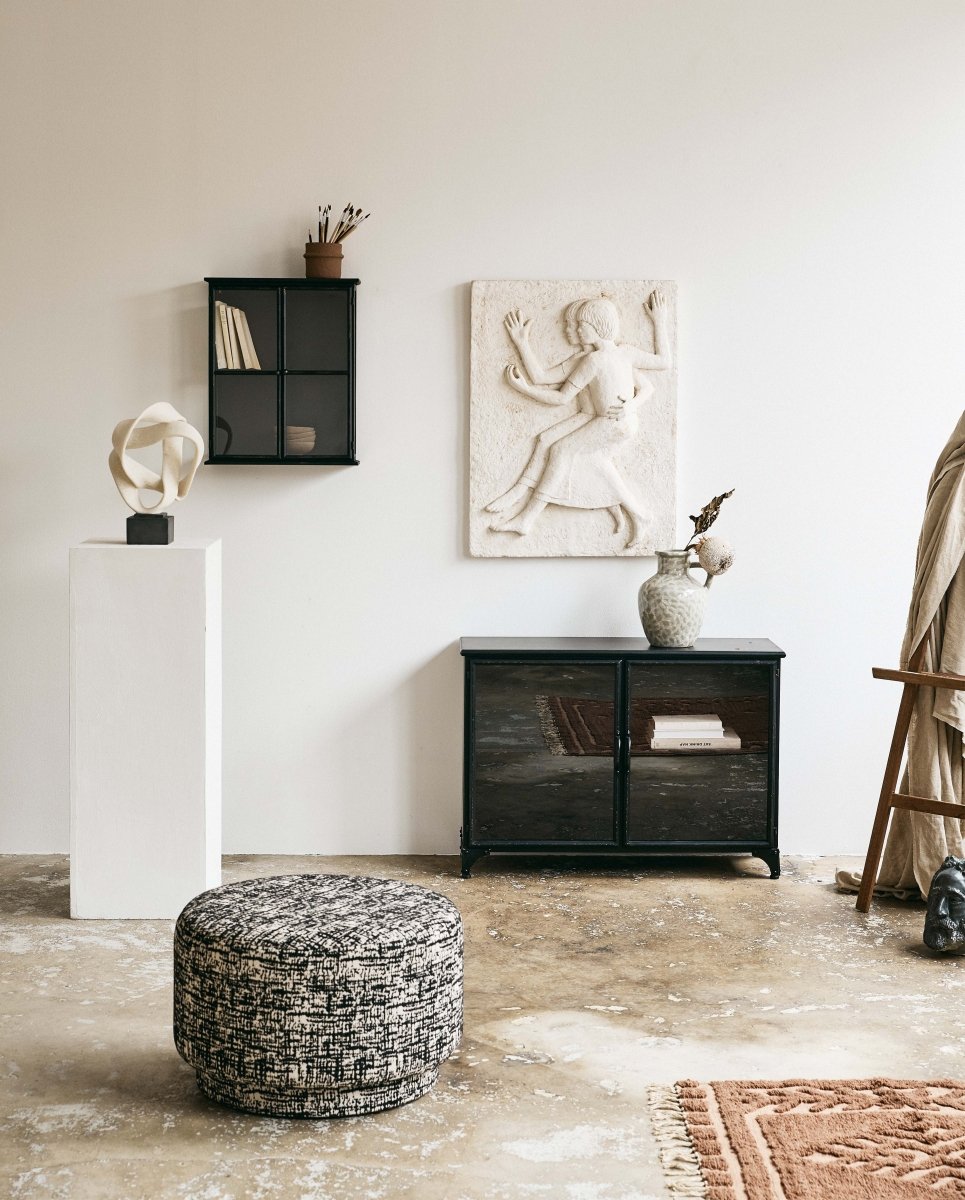 ROSALA skulptur til dekoration - h43 cm - sort/hvid - nordal.dk