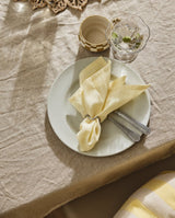 Stofserviet i bomuld - 40x40 cm - lys gul - nordal.dk