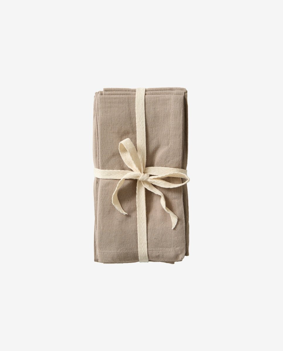 Stofserviet i bomuld - 40x40 cm - sand - nordal.dk