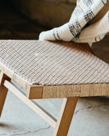 VASAI lounge havestol i flettet polyrattan - natur - nordal.dk