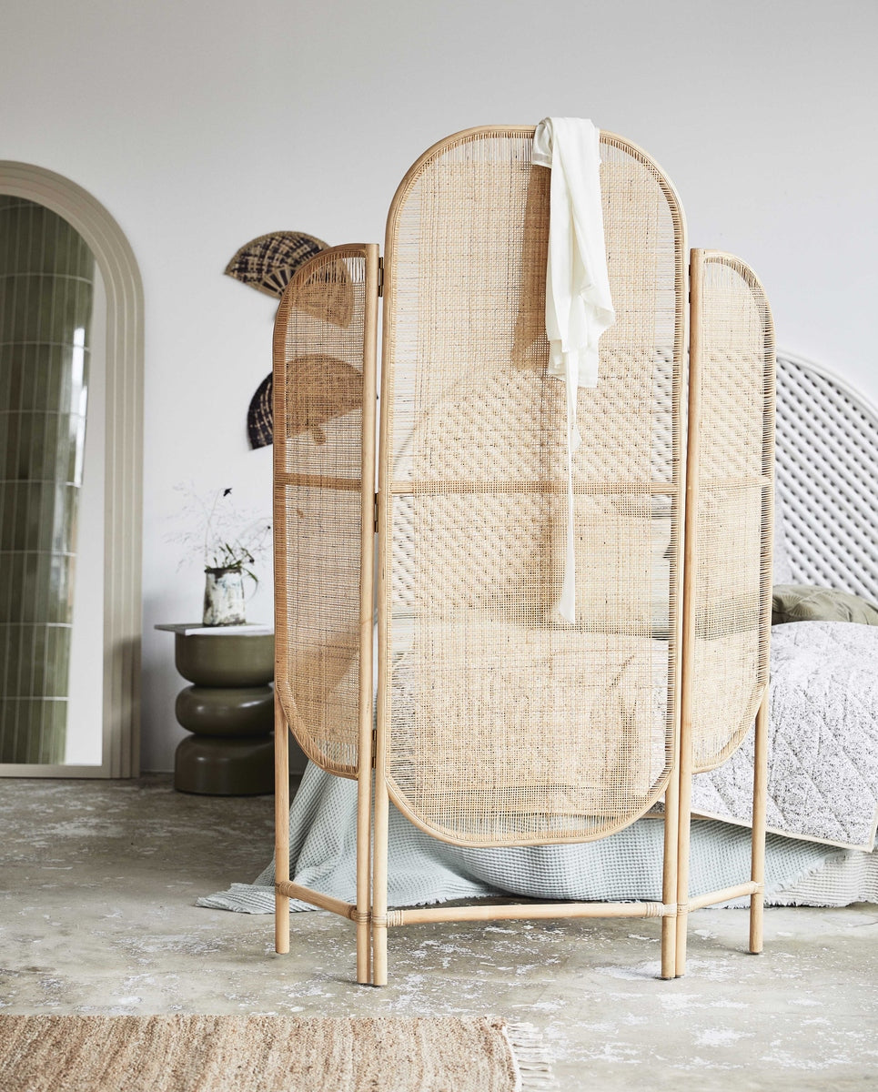 BALI rumdeler i rattan - 180x130 cm - natur