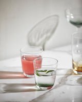 GARO drikkeglas - h9,5 cm - klar glas/grøn