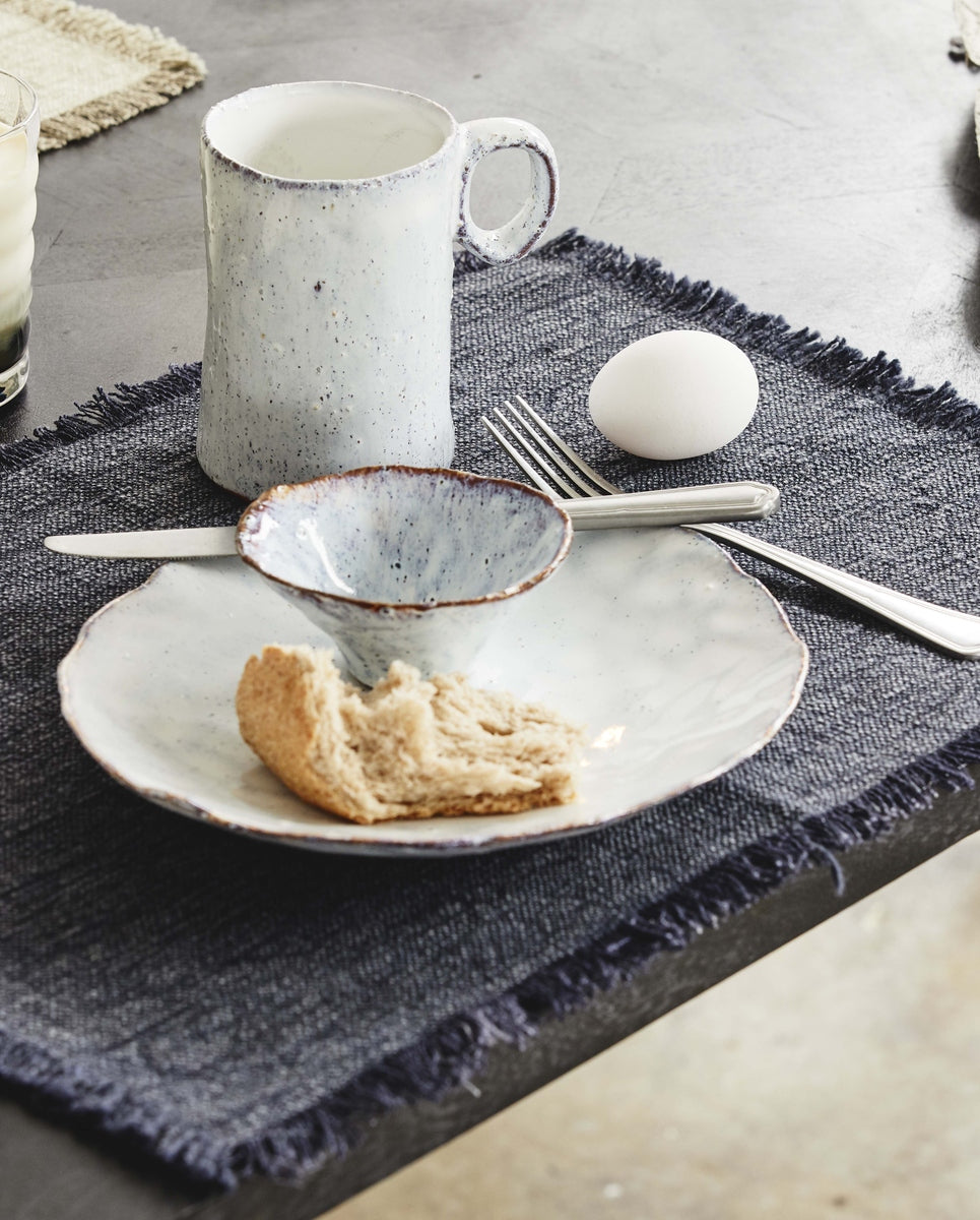 SOISALO krus i stentøj m/hank - small - h10 cm - isblå