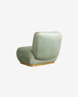 ISEO loungestol i velour - mintgrøn