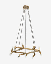 Lysekrone til 10 pærer - ø75 cm - messing finish