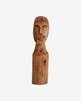 CUBA figur i træ med ansigt - small - h45 cm - natur