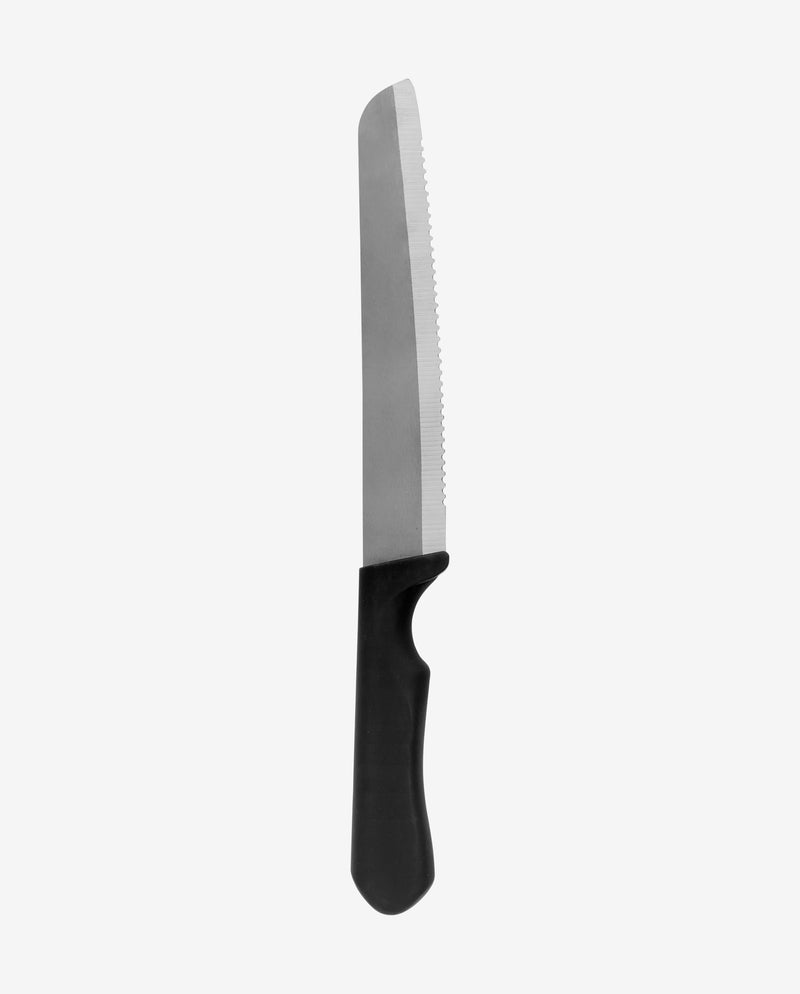 Brødkniv i keramisk stål med sort skaft - L30 cm