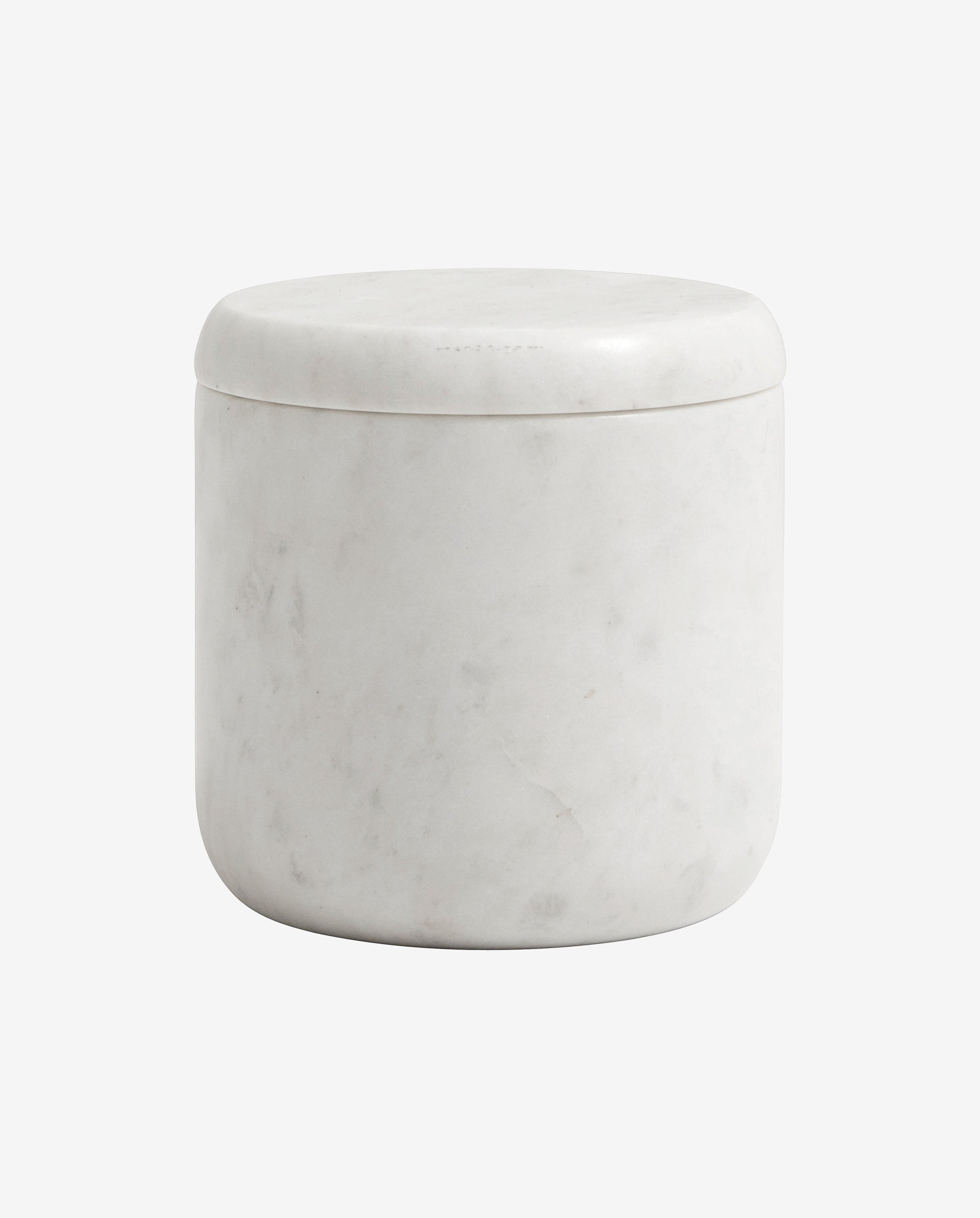 MARBLE opbevaringskrukke i marmor - h10 cm - hvid