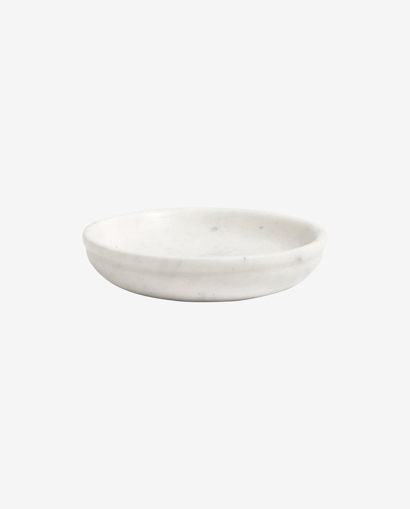 MARBLE skål i marmor - ø10 cm - hvid