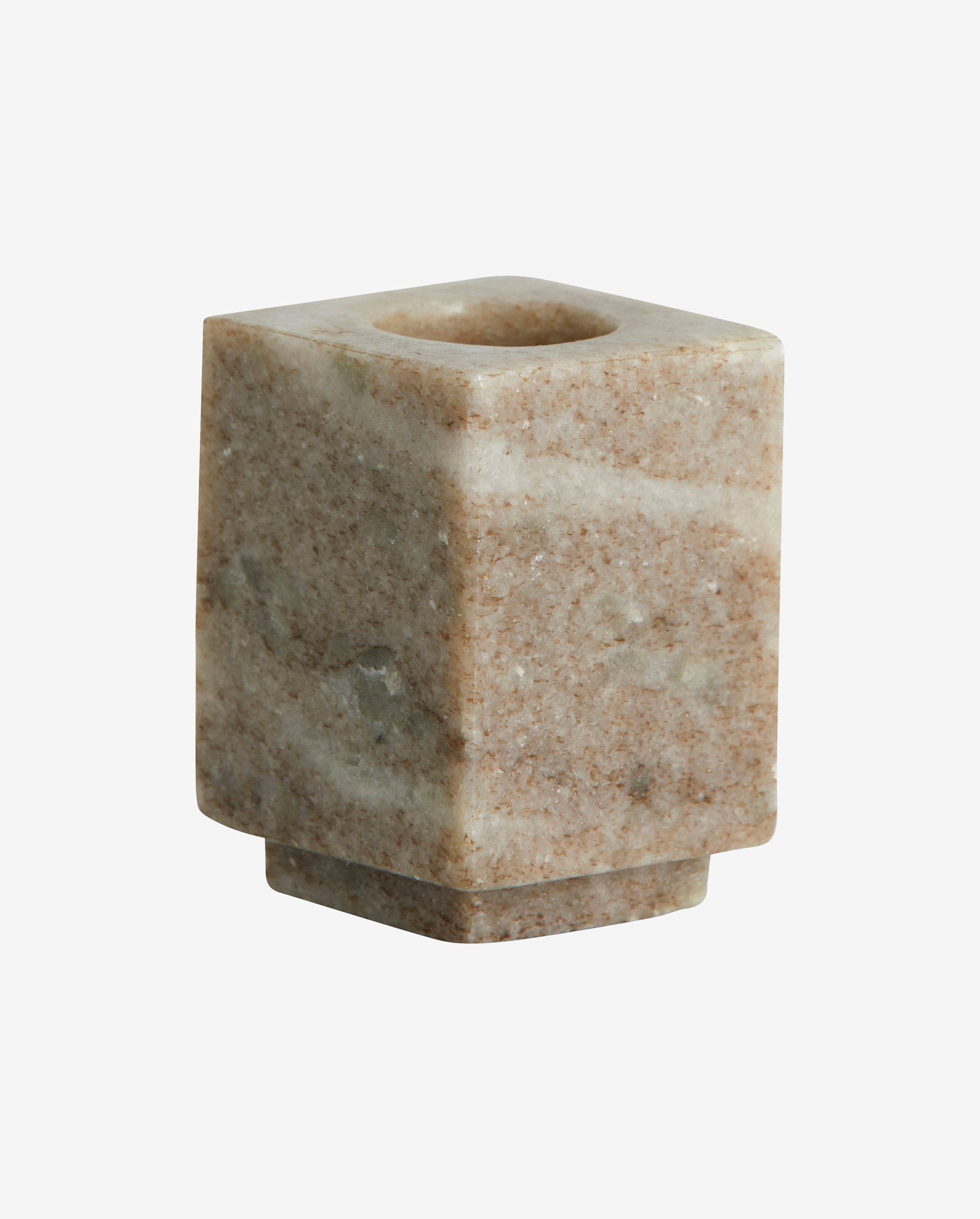 HAIDA lysestage i marmor - h5,3 cm - sand