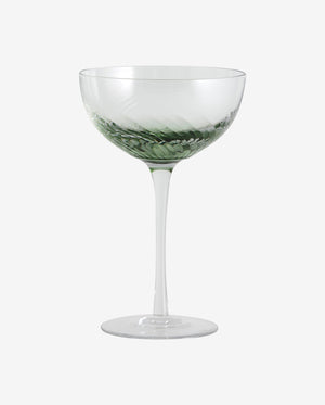 GARO cocktailglas - h18 cm - klar glas/grøn