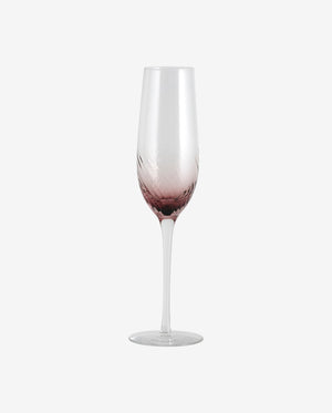 GARO champagneglas - h27,5 cm - klar glas/lilla
