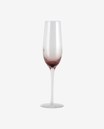 GARO champagneglas - h27,5 cm - klar glas/lilla