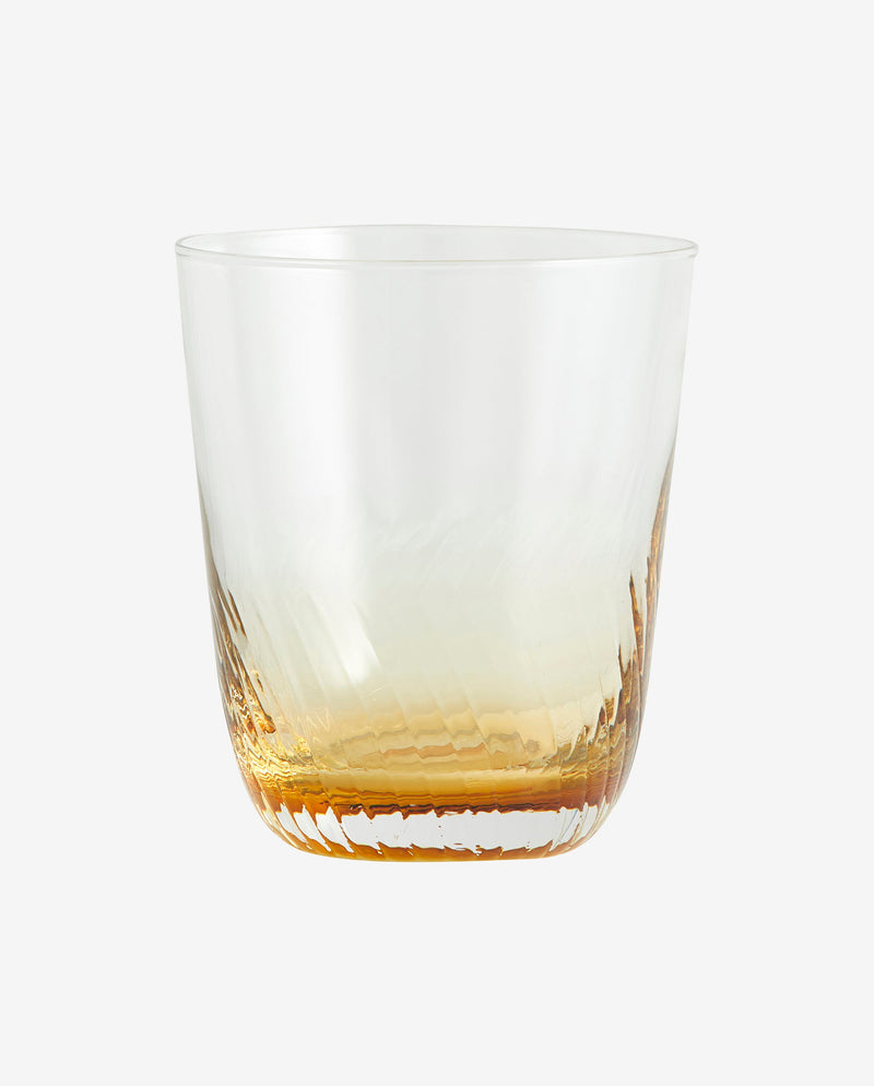 GARO drikkeglas - h9,5 cm - klar glas/ravgul