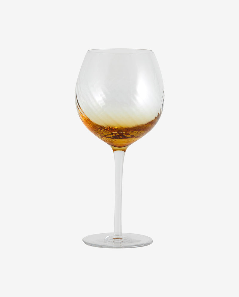 GARO vinglas - h23 cm - klar glas/ravgul