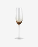 GARO champagneglas - h27,5 cm - klar glas/brun