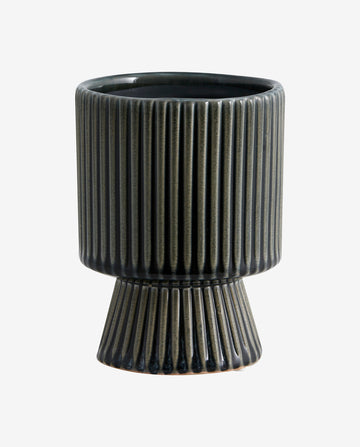 MULL urtepotte i stentøj - small - ø10 cm - blågrå