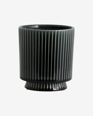 OXNA urtepotte i stentøj - ø15 cm - blågrå