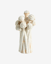 FUNGI lysestage i keramik - h20 cm - offwhite