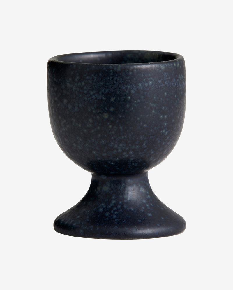GRAINY æggebæger i keramik - h6 cm - mørkeblå