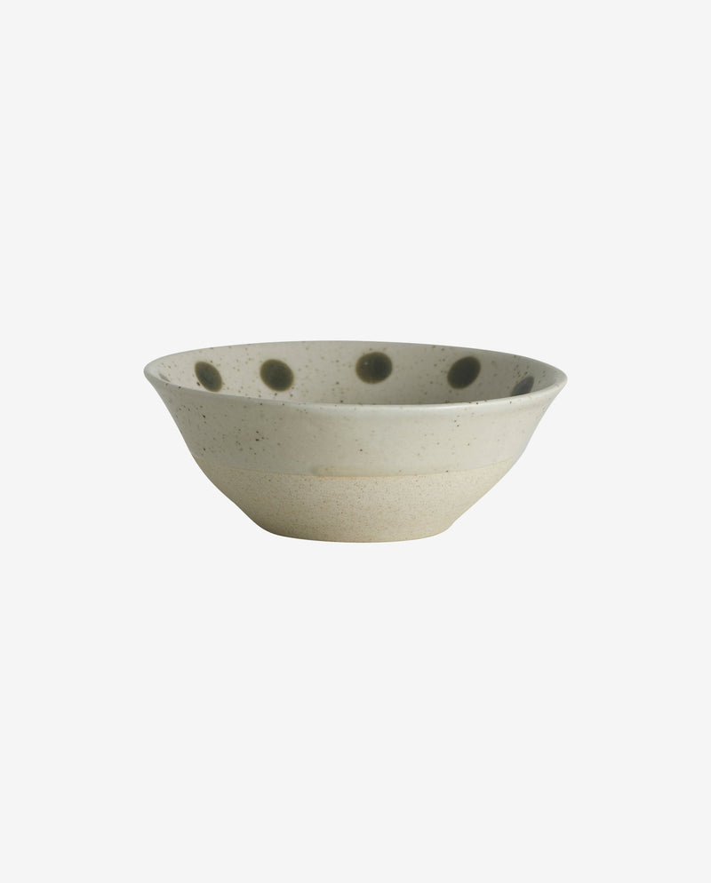 GRAINY skål i keramik - ø15 cm - sand/grøn