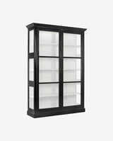CLASSIC vitrineskab i træ - 212x142 - sort/hvid