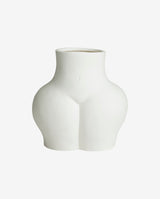 AVAJI lower body - vase i keramik - h23 cm - hvid