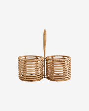 ZADAR fletkurv i rattan - ø10 cm - natur