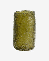CLYDE glasvase - h19,5 cm - grøn