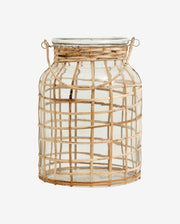 BAMBOO lanterne i bambus - h27 cm - natur
