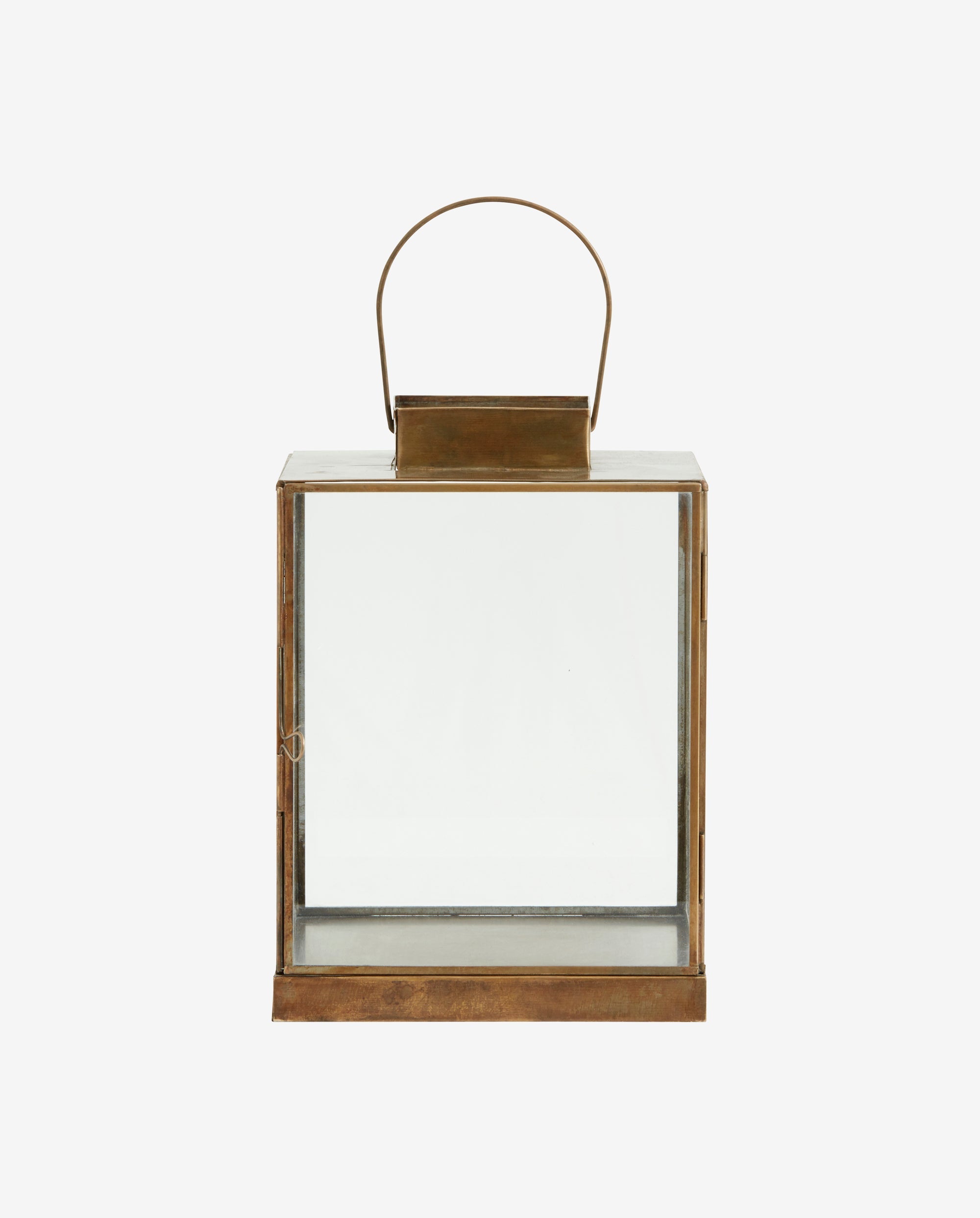 ANTIQUE lanterne i jern - h27 cm - guld finish