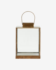 ANTIQUE lanterne i jern - h27 cm - guld finish
