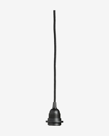 Fatning incl. stofledning til lampeskærm - sort