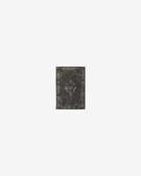 GRAND vævet bomuldstæppe - 60x90 - mørk grå/sort