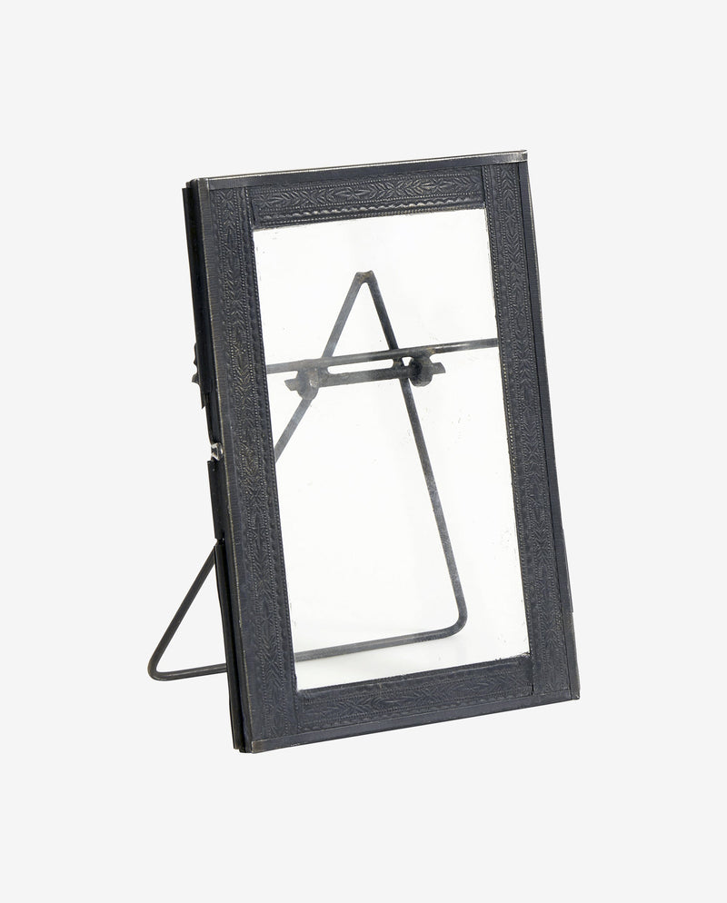 Photo frame f/standing, small, black