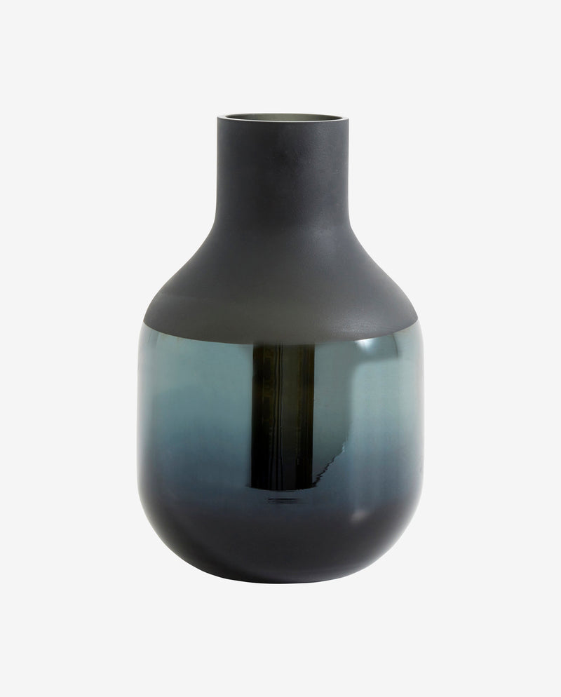GERY glasvase - h26 cm - mørkegrå