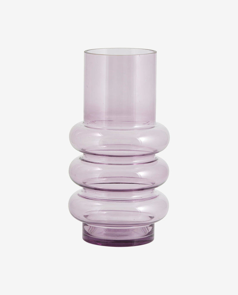MAUI vase i glas - medium -  h26,5 cm - lilla