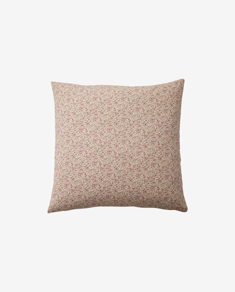 CHARA pudebetræk i bomuld - 60x60 cm - rosa/offwhite