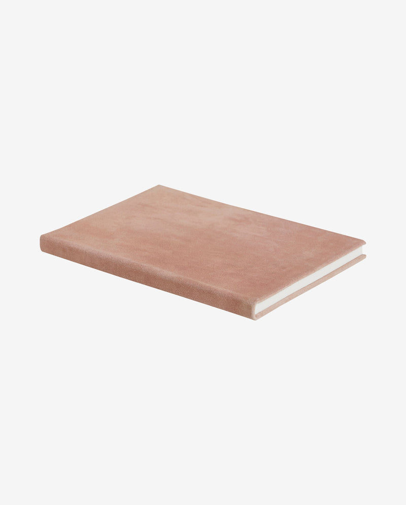 TONGA notesbog i ruskind - large - 20x30 cm - rosa