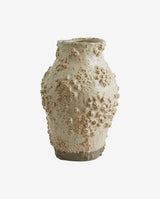 NORMAN vase i keramik - medium - beige/brun